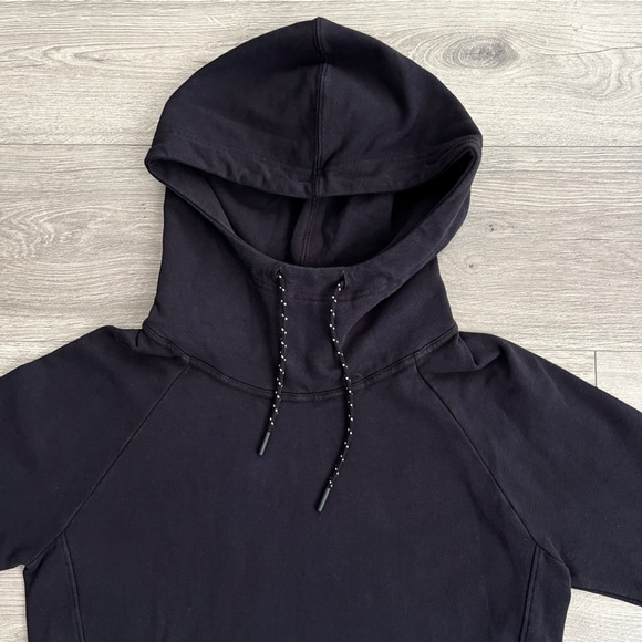 AMERICAN GIANT Womens Hoodie Dress Medium Black Pockets French Terry Sporty 90s - Picture 4 of 8